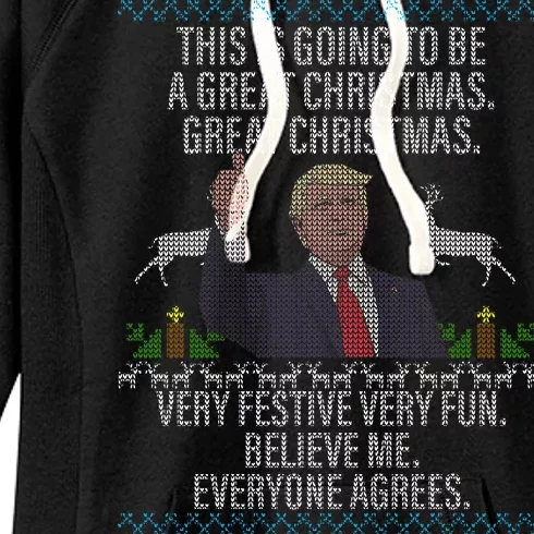 Trump This Is Going To Be A Great Great Christmas Women's Fleece Hoodie