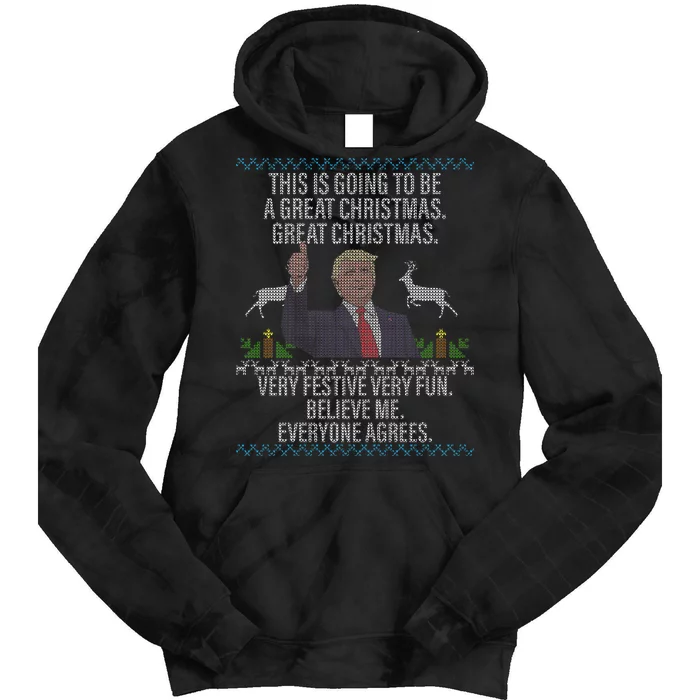 Trump This Is Going To Be A Great Great Christmas Tie Dye Hoodie