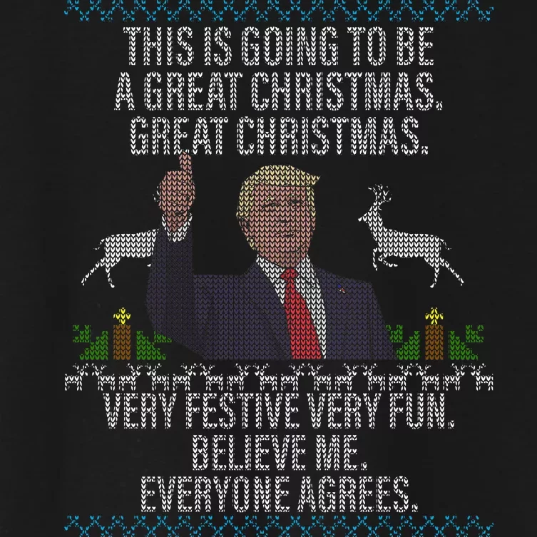 Trump This Is Going To Be A Great Great Christmas Women's Crop Top Tee