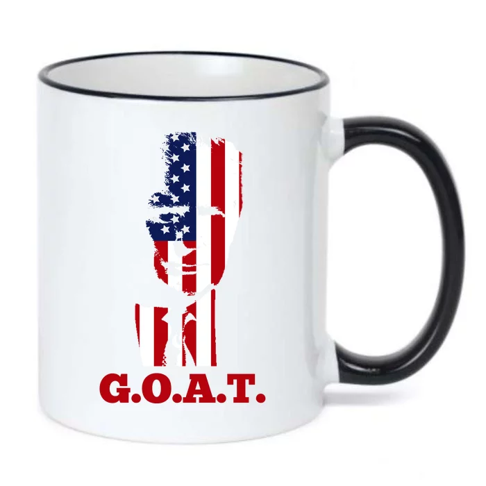 Trump USA Flag GOAT Black Color Changing Mug