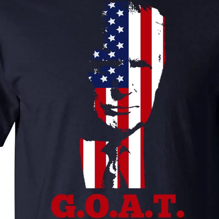 Trump USA Flag GOAT Tall T-Shirt