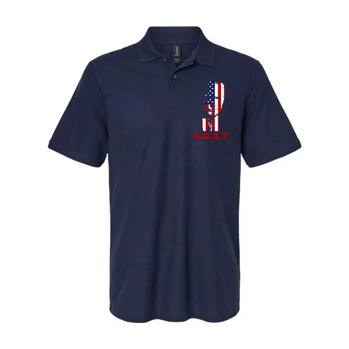 Trump USA Flag GOAT Softstyle Adult Sport Polo