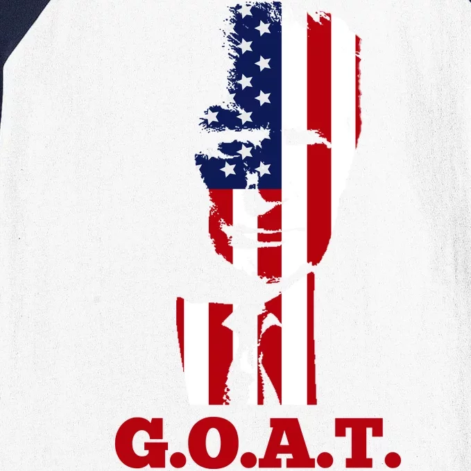 Trump USA Flag GOAT Baseball Sleeve Shirt