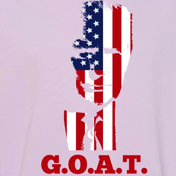 Trump USA Flag GOAT Garment-Dyed Sweatshirt