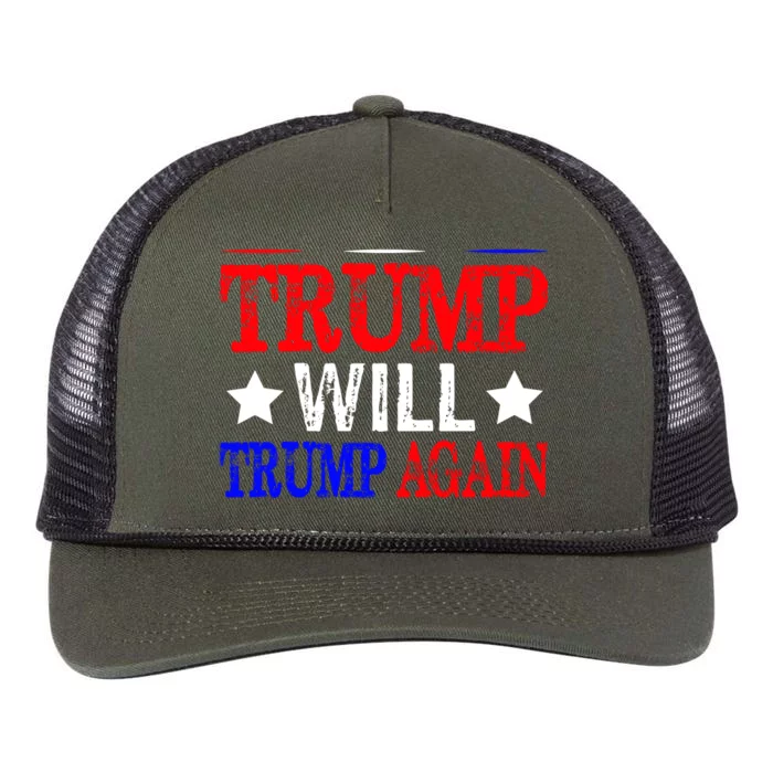 Trump Will Trump Again Retro Rope Trucker Hat Cap