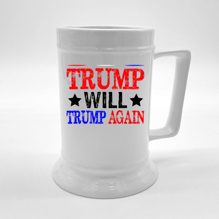 Trump Will Trump Again Front & Back Beer Stein