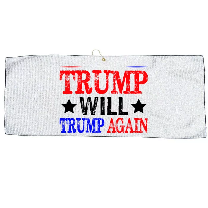 Trump Will Trump Again Large Microfiber Waffle Golf Towel