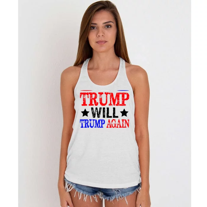 Trump Will Trump Again Women's Knotted Racerback Tank