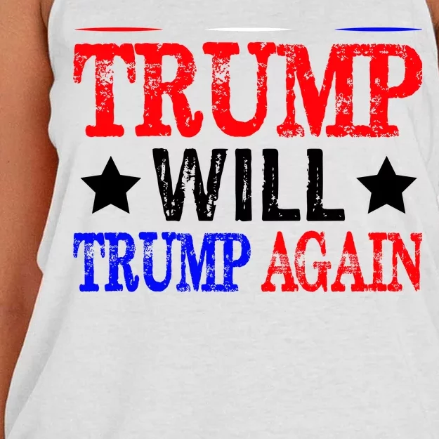 Trump Will Trump Again Women's Knotted Racerback Tank