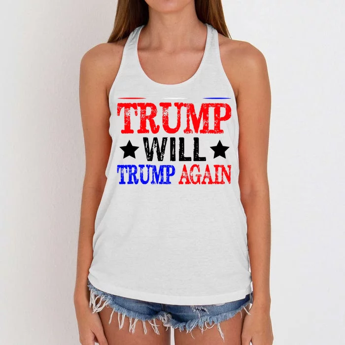 Trump Will Trump Again Women's Knotted Racerback Tank