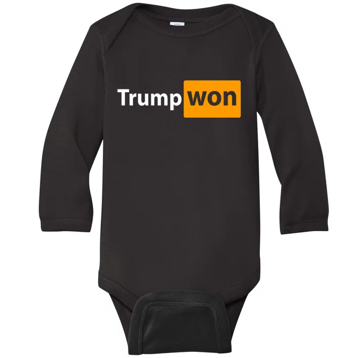 Trump Won Baby Long Sleeve Bodysuit