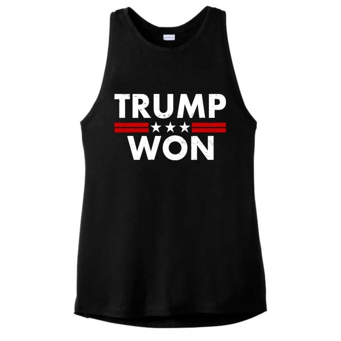 Trump Won 2021 Election Pro Trump Ladies Tri-Blend Wicking Tank