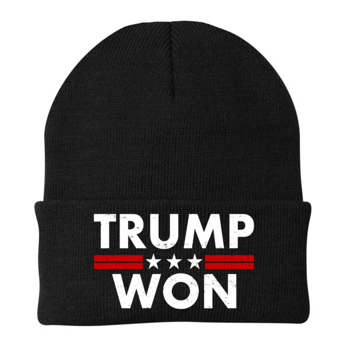 Trump Won 2021 Election Pro Trump Knit Cap Winter Beanie