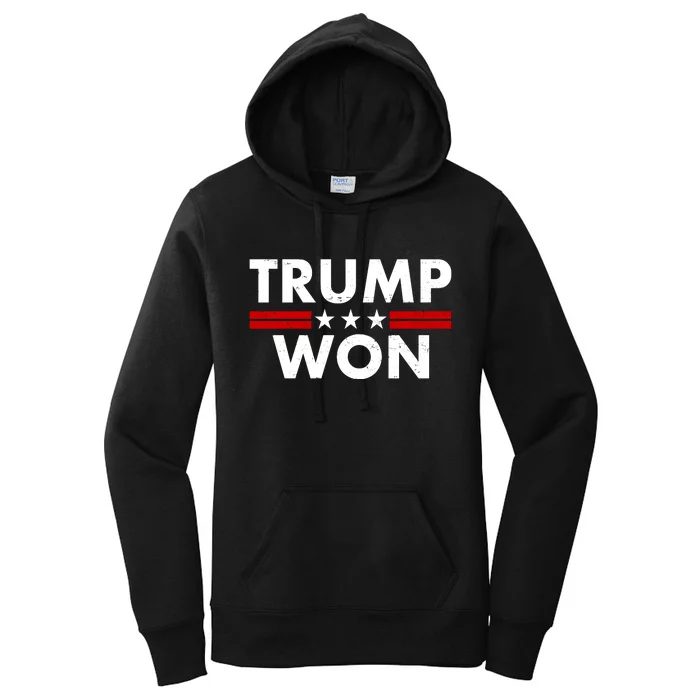 Trump Won 2021 Election Pro Trump Women's Pullover Hoodie