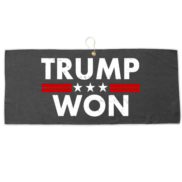 Trump Won 2021 Election Pro Trump Large Microfiber Waffle Golf Towel