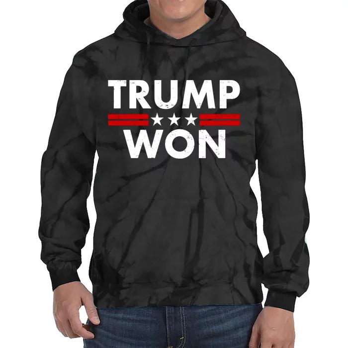 Trump Won 2021 Election Pro Trump Tie Dye Hoodie