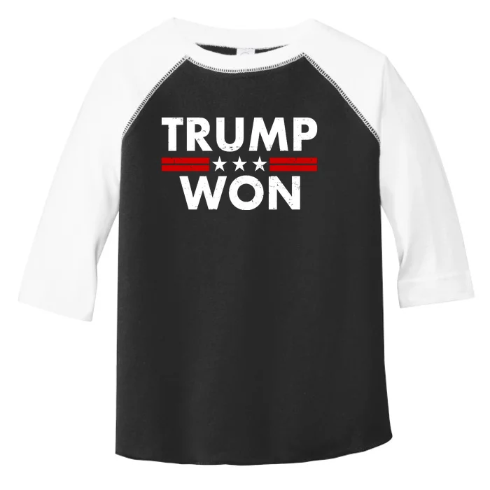 Trump Won 2021 Election Pro Trump Toddler Fine Jersey T-Shirt