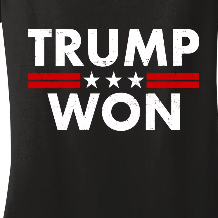 Trump Won 2021 Election Pro Trump Women's V-Neck T-Shirt