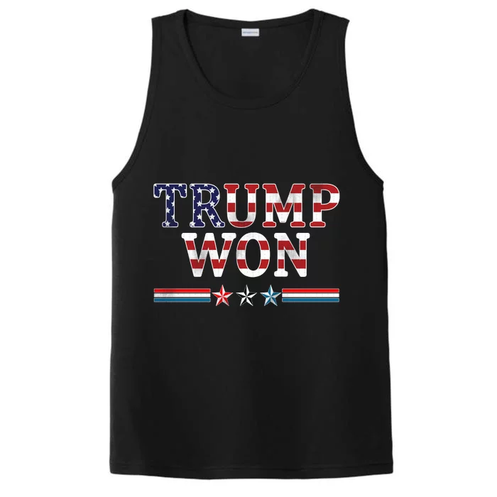 Trump Won American Flag Pro Republican Performance Tank