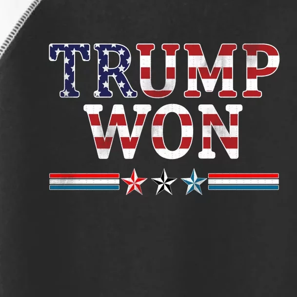 Trump Won American Flag Pro Republican Toddler Fine Jersey T-Shirt