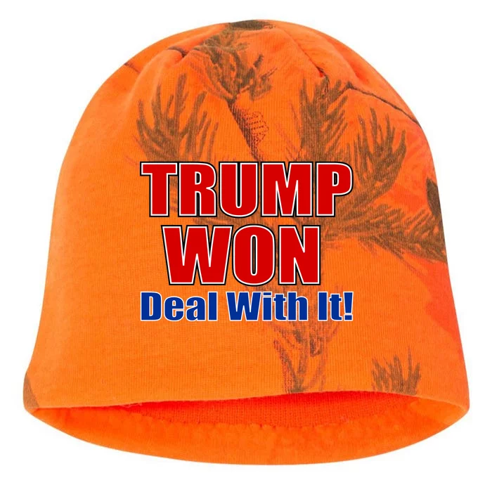 Trump Won Deal With It Kati - Camo Knit Beanie