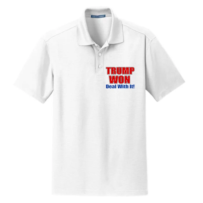 Trump Won Deal With It Dry Zone Grid Performance Polo