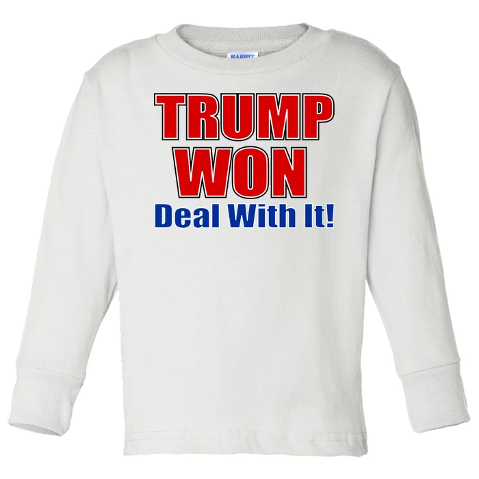 Trump Won Deal With It Toddler Long Sleeve Shirt