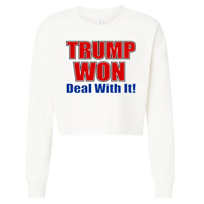 Trump Won Deal With It Cropped Pullover Crew