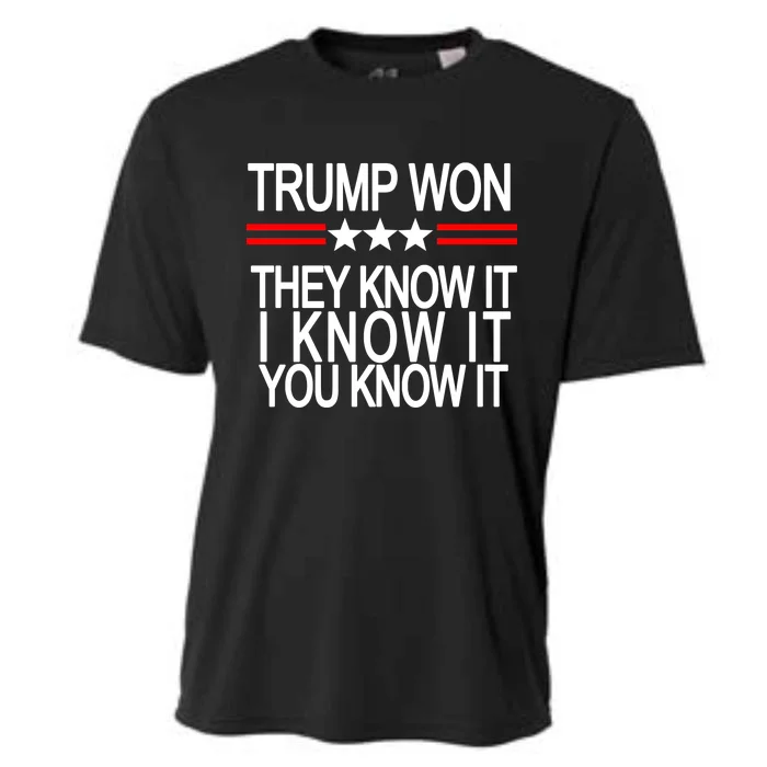 Trump Won They Know It I Know It You Know It Cooling Performance Crew T-Shirt