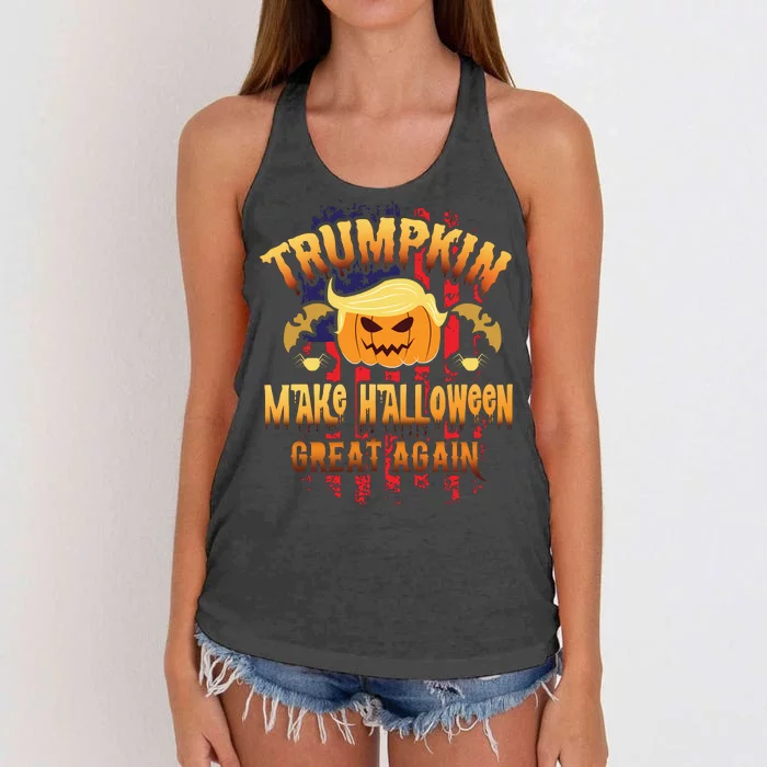 Trumpkin 2020 Make America Great Again Women's Knotted Racerback Tank