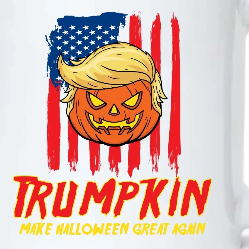 Trumpkin American Flag Make Halloween Great Again Black Color Changing Mug