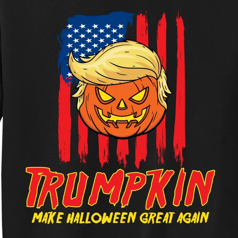 Trumpkin American Flag Make Halloween Great Again Sweatshirt