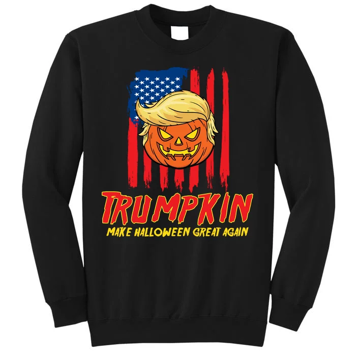 Trumpkin American Flag Make Halloween Great Again Sweatshirt