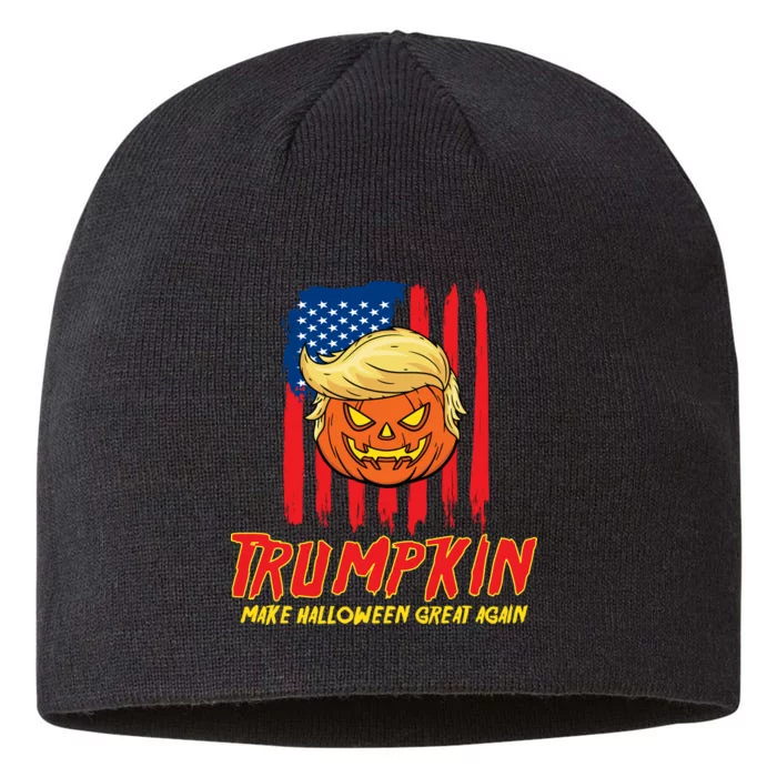 Trumpkin American Flag Make Halloween Great Again 8 1/2in Sustainable Knit Beanie