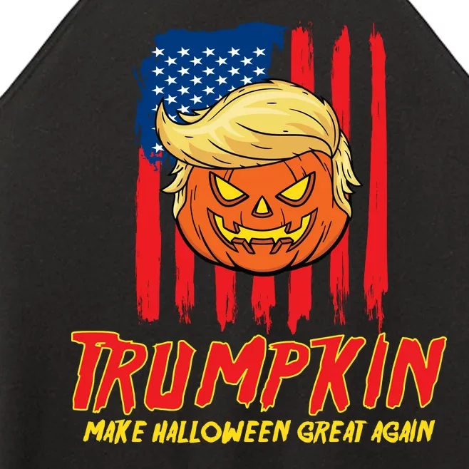 Trumpkin American Flag Make Halloween Great Again Women’s Perfect Tri Rocker Tank