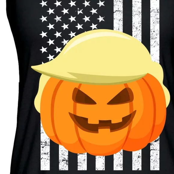 Trumpkin Donald Trump Funny Halloween Ladies Essential Flowy Tank