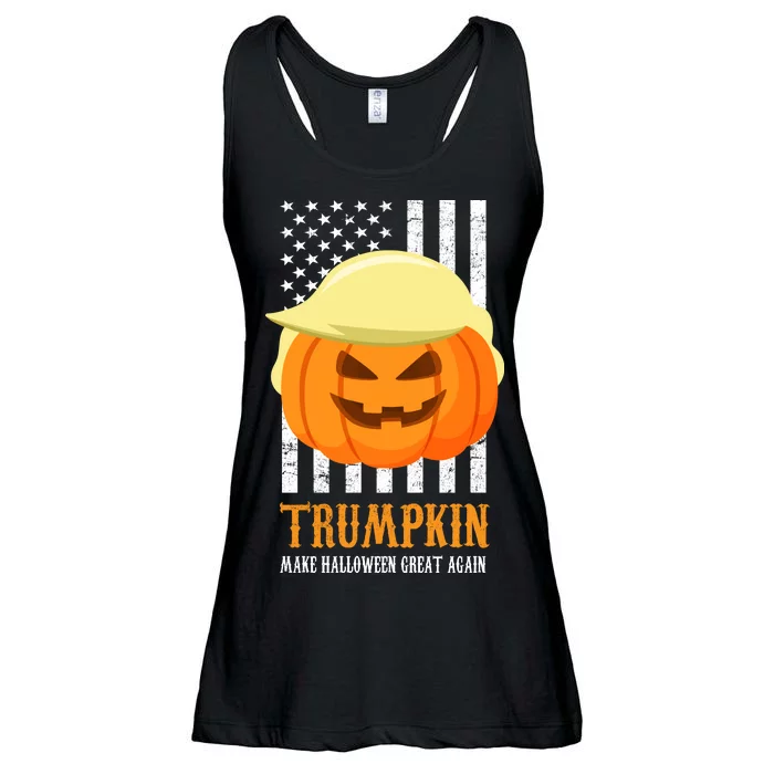 Trumpkin Donald Trump Funny Halloween Ladies Essential Flowy Tank