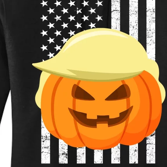 Trumpkin Donald Trump Funny Halloween Women's Pullover Hoodie