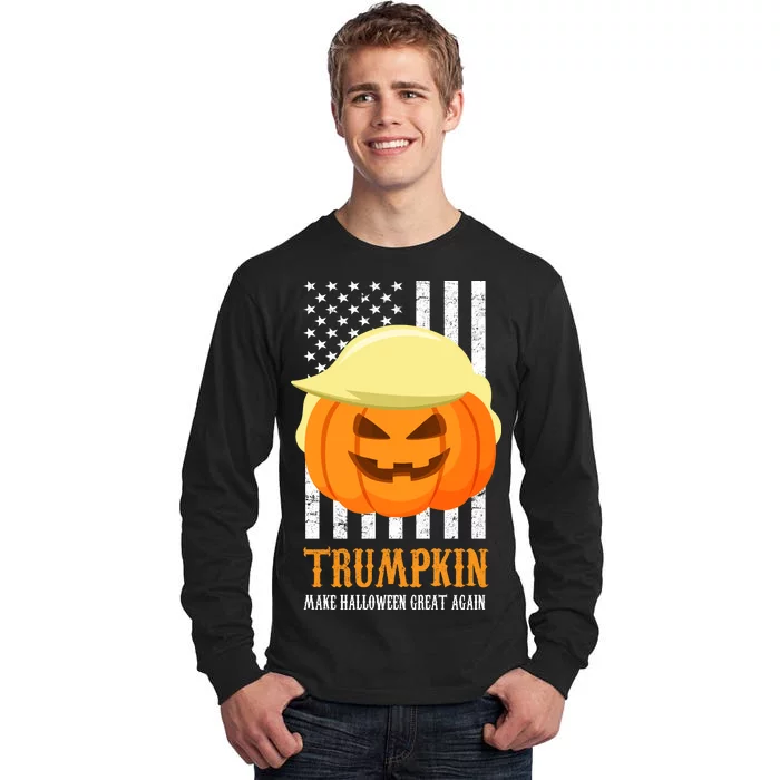 Trumpkin Donald Trump Funny Halloween Tall Long Sleeve T-Shirt