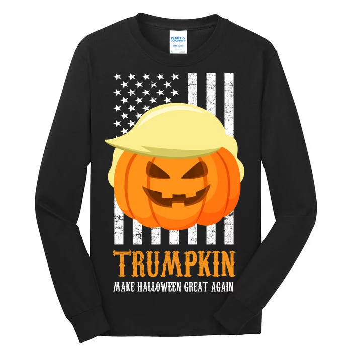 Trumpkin Donald Trump Funny Halloween Tall Long Sleeve T-Shirt