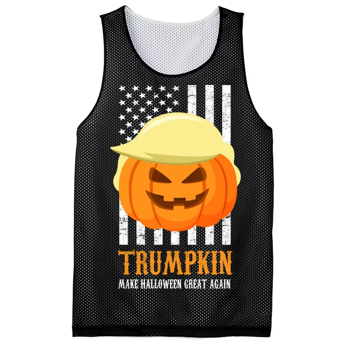 Trumpkin Donald Trump Funny Halloween Mesh Reversible Basketball Jersey Tank