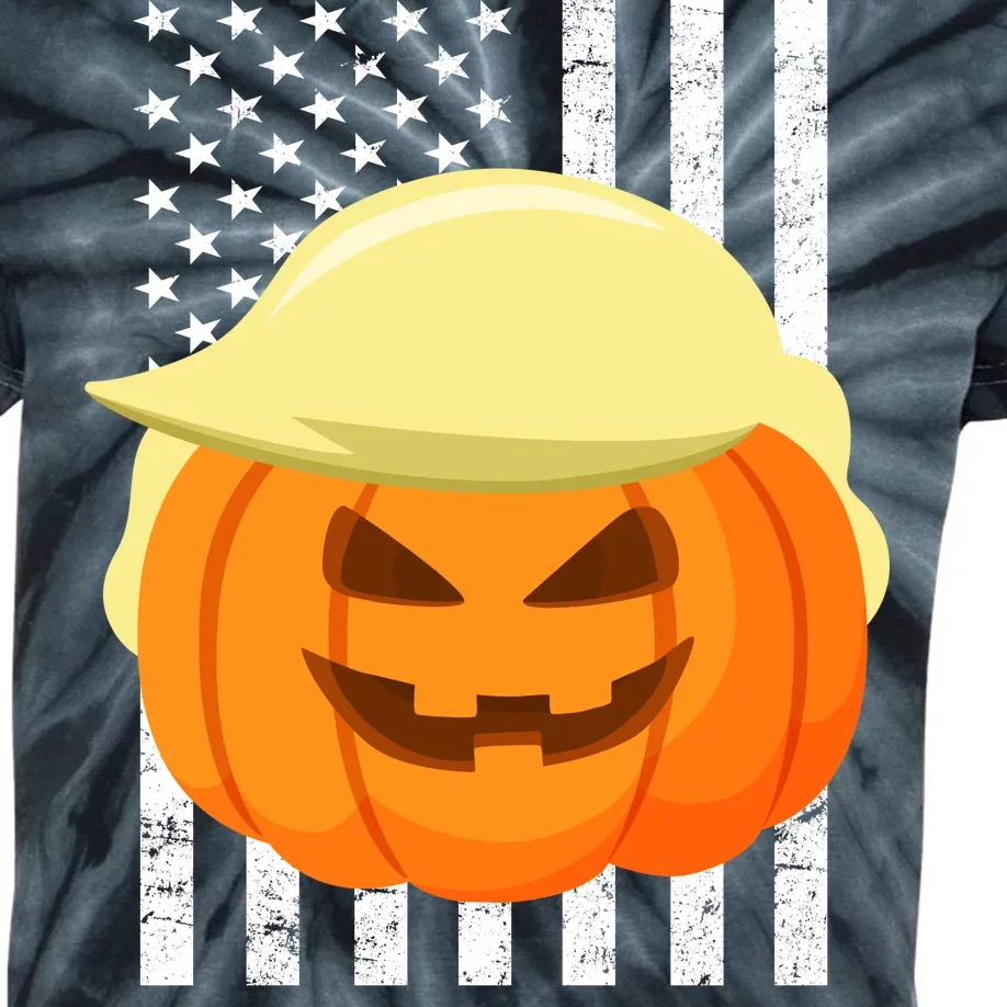 Trumpkin Donald Trump Funny Halloween Kids Tie-Dye T-Shirt