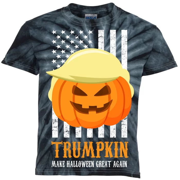 Trumpkin Donald Trump Funny Halloween Kids Tie-Dye T-Shirt