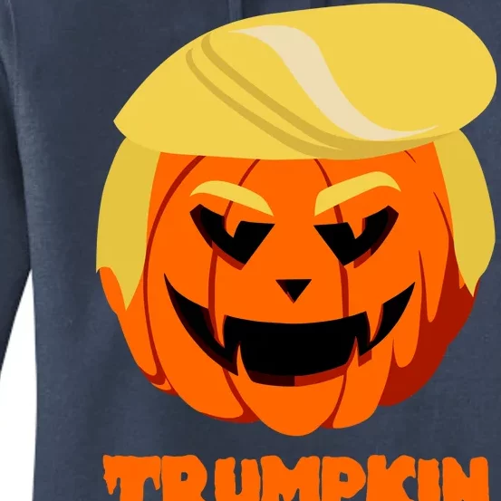 Trumpkin Funny Donald Trump Pumpkin Women's Pullover Hoodie