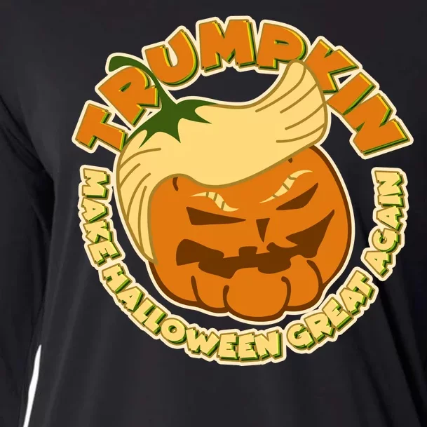 Trumpkin Make Halloween Great Again Fun Pumpkin Cooling Performance Long Sleeve Crew