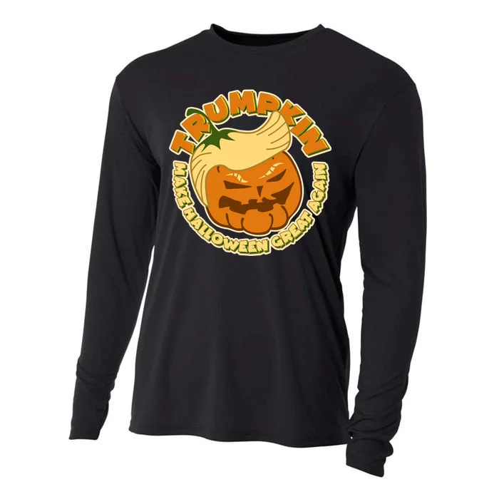 Trumpkin Make Halloween Great Again Fun Pumpkin Cooling Performance Long Sleeve Crew