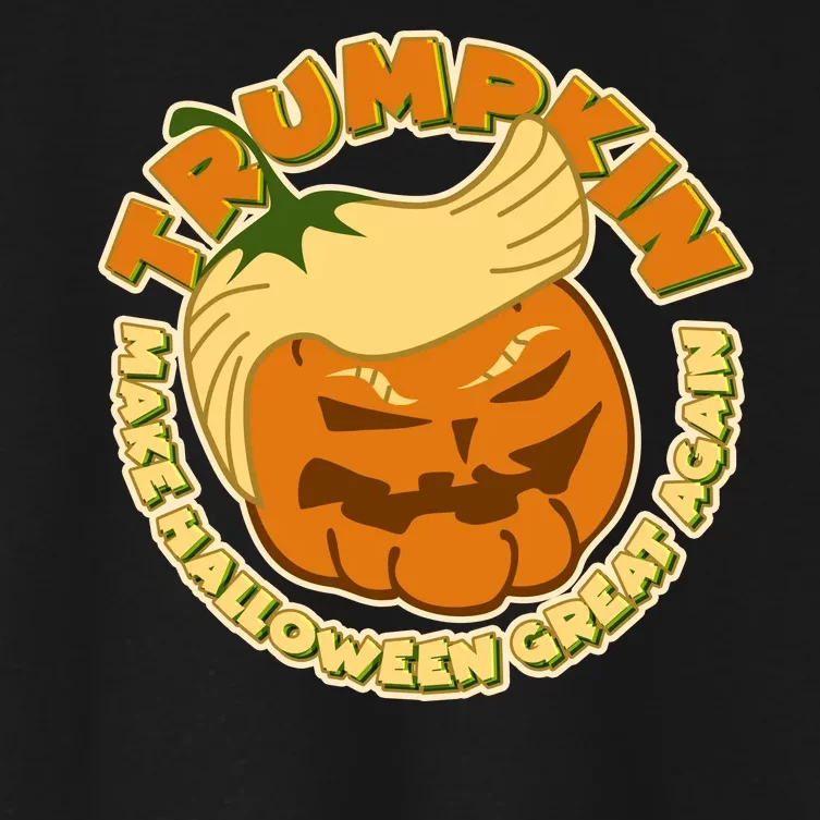 Trumpkin Make Halloween Great Again Fun Pumpkin Women's Crop Top Tee