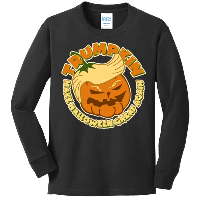 Trumpkin Make Halloween Great Again Fun Pumpkin Kids Long Sleeve Shirt