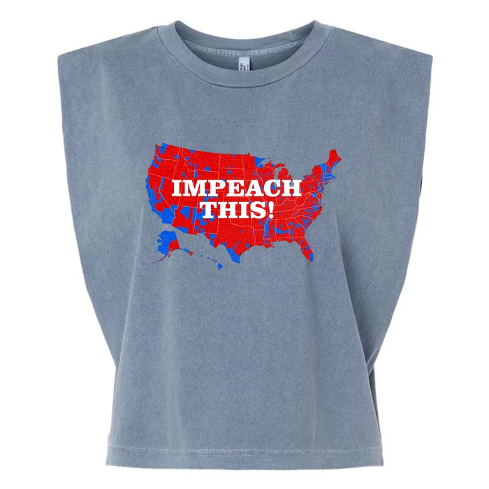 Trump's Impeachment Map Impeach This! Garment-Dyed Women's Muscle Tee