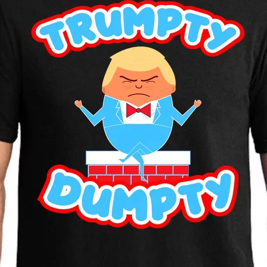 Trumpy Dumpty Funny Donald Trump Brick Wall Pajama Set